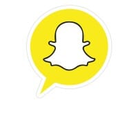 Social-Media Aufkleber Snapchat - Set (3 Bögen / 84 Stück - 200x300 mm)