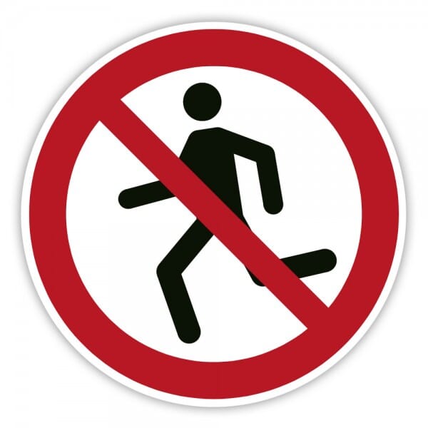 Verbotsschild Laufen verboten