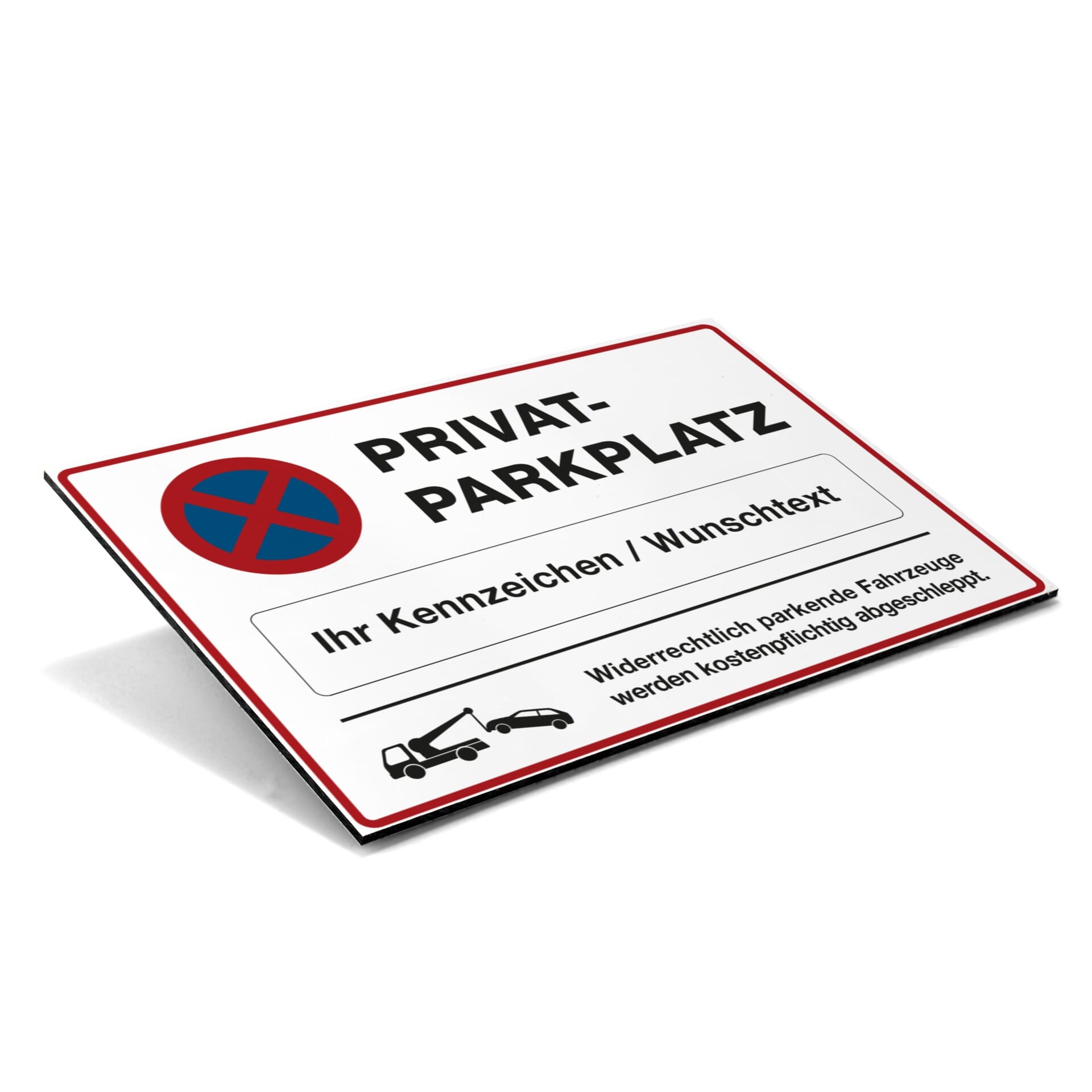 Parkplatzschild für Anwohner mit Ihrem KFZ Kennzeichen