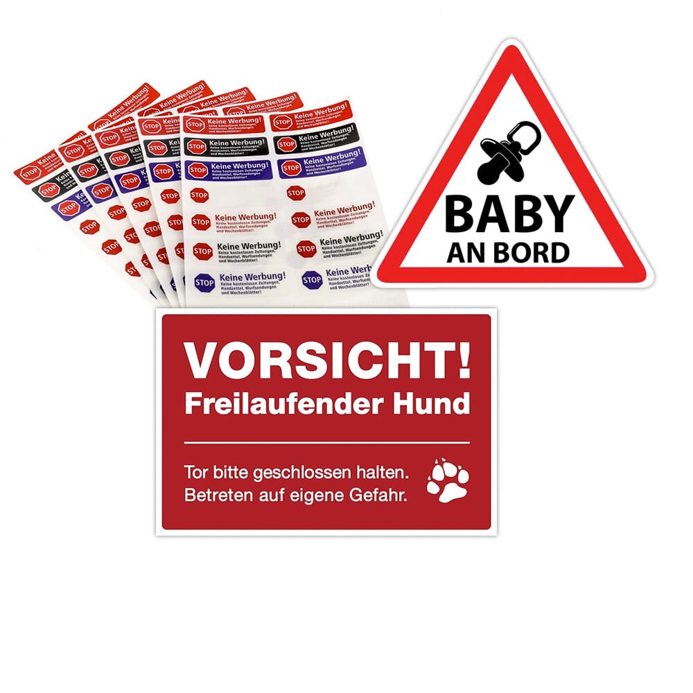 Aufkleber mit Haus- & Garten- & Auto-Motiven | aufkleberdrucker.de