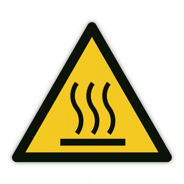 Standard Aufkleber "Warnung vor heißer Oberfläche"