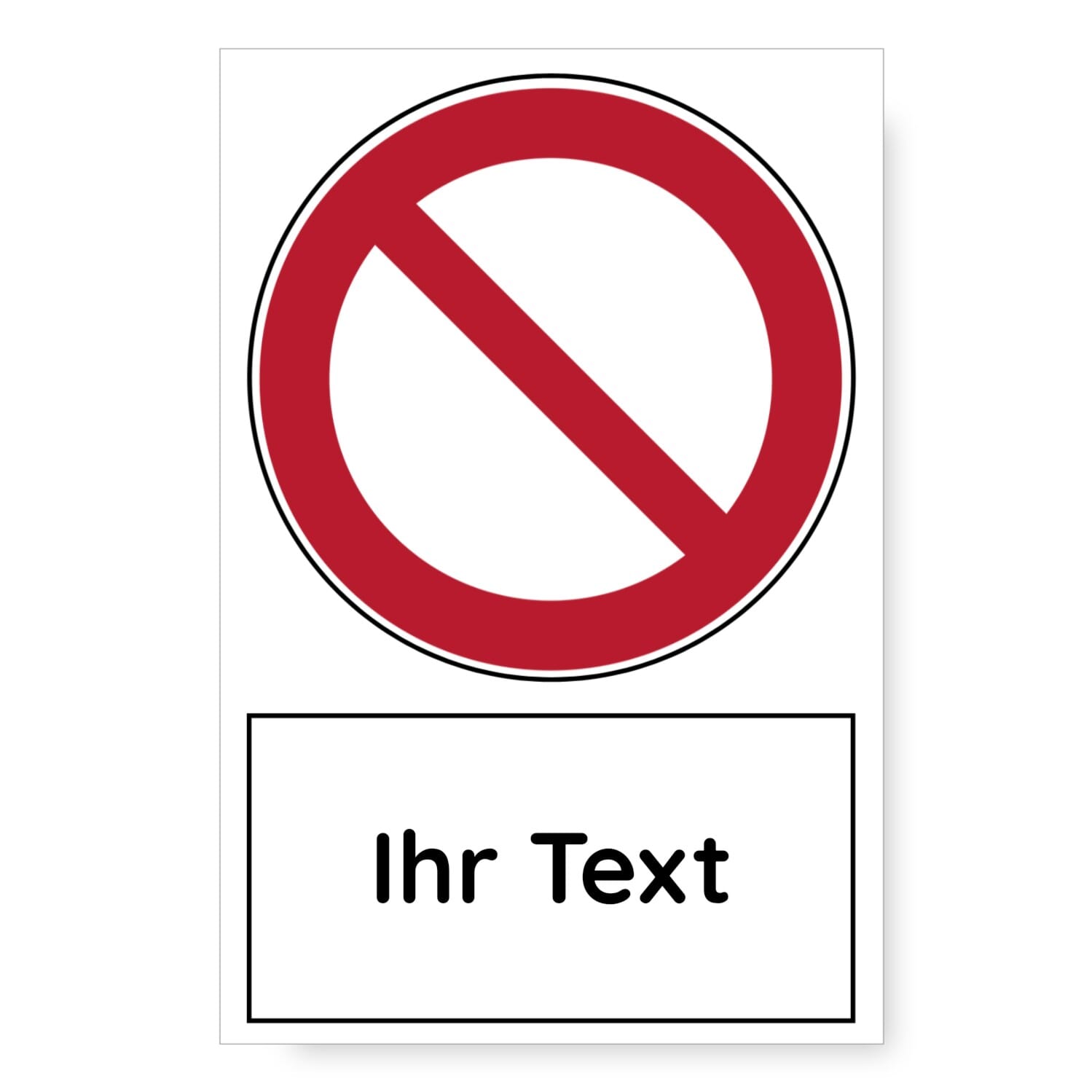 Verbotzeichen Mit Text Schild 200x300 Mm | Aufkleberdrucker.de