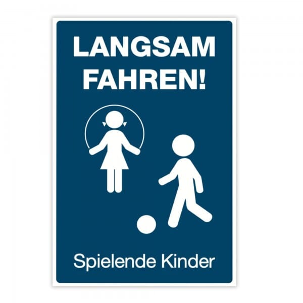 schild aufkleber hinweis verbot spielstraße straße kinder spielen langsam vorsicht gefahr wohngebiet kindergarten schule eltern fussball