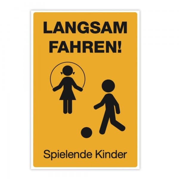 schild aufkleber hinweis verbot spielstraße straße kinder spielen langsam vorsicht gefahr wohngebiet kindergarten schule eltern fussball