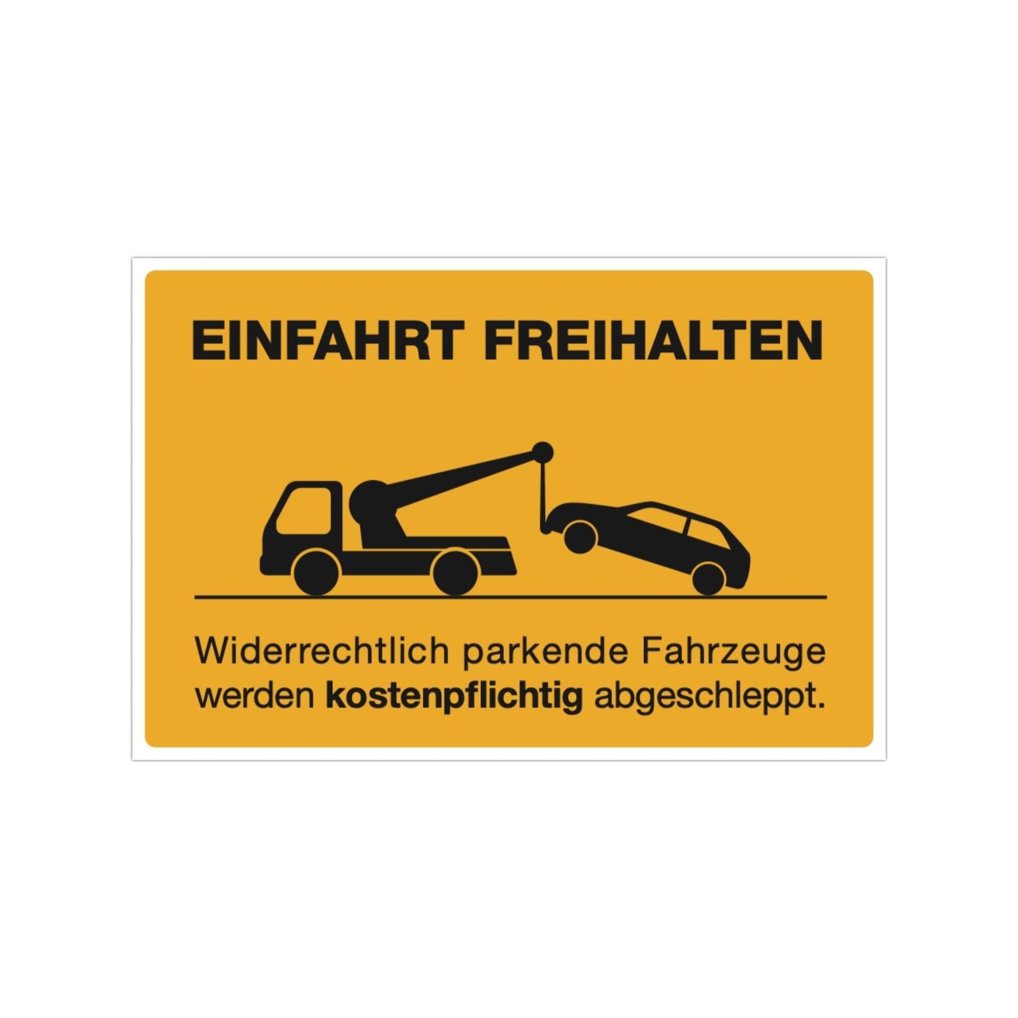 Aufkleber signalgelb EINFAHRT FREIHALTEN! | aufkleberdrucker.de