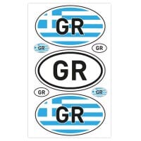Autoaufkleber Länderkennzeichen - Griechenland (7 Stück - 200x300 mm)
