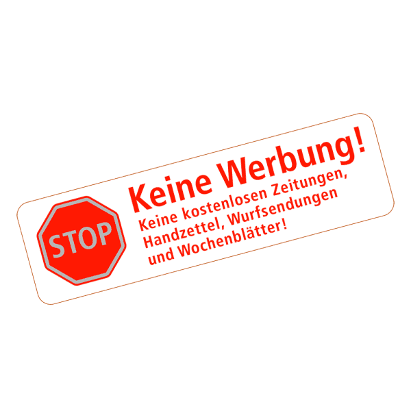 Aufkleberbogen "Keine Werbung" aufkleberdrucker.de