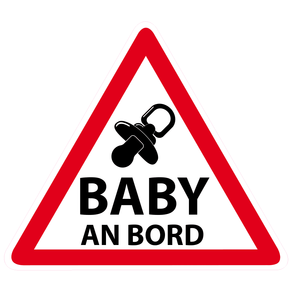 AUTODOMY Baby On Board Baby an Bord Füße Baby in Car Aufkleber Paket 2  Stück für Auto (Schwarz) : : Baby