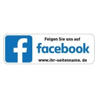 Social-Media Aufkleber Facebook individuell - Set (2 Bögen - 72 Stück - 200x300 mm)