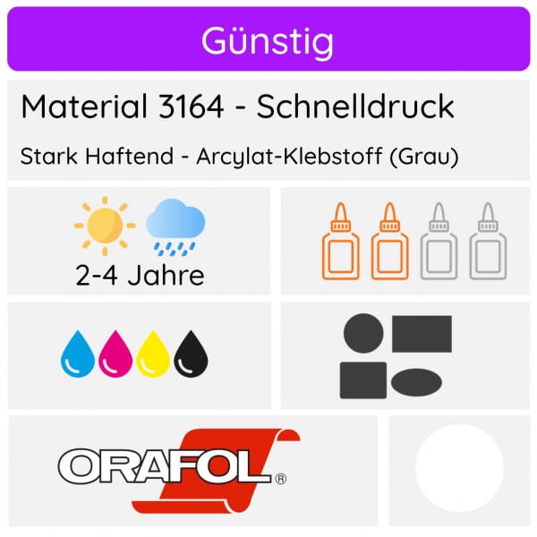 Folienaufkleber – Günstige Vinyl Aufkleber Standard ECO