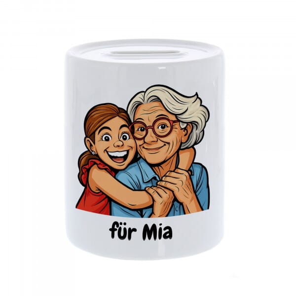 Spardose mit Karikatur &amp; Individualisierung