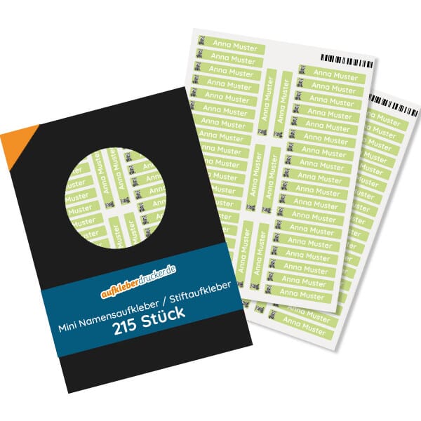 Stiftaufkleber für Kinder (215 Aufkleber 40x6 mm)