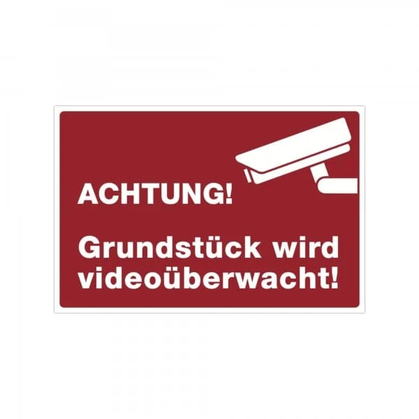 schild aufkleber hinweis video kamera aufzeichnung überwachung sicherheit sicherheitskamera datenschutz information aufnahme