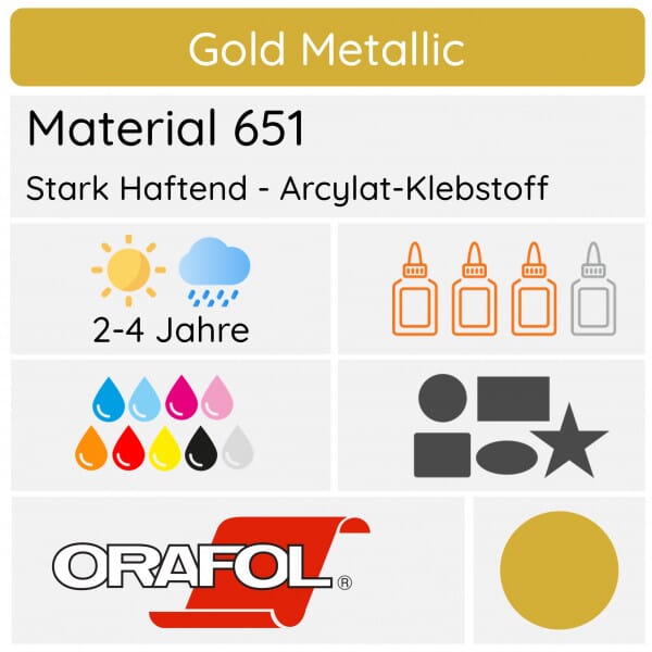 Metallic Aufkleber Gold